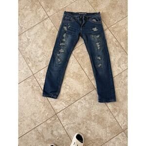 Men’s Affliction blue jeans, size 31 × 32.